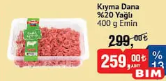 EMİN KIYMA DANA %20 YAĞLI 400 G fiyat ve kampanya bilgisi
